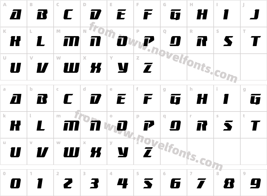 Boomhauer CompactCharacter Map