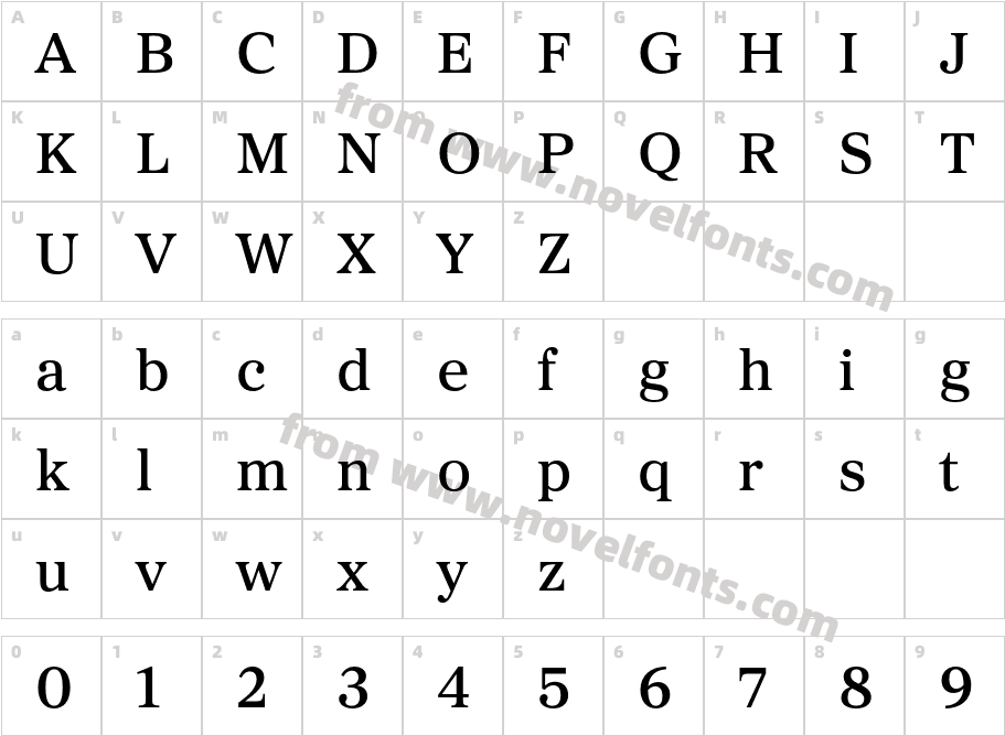 Proxima Sera MediumCharacter Map