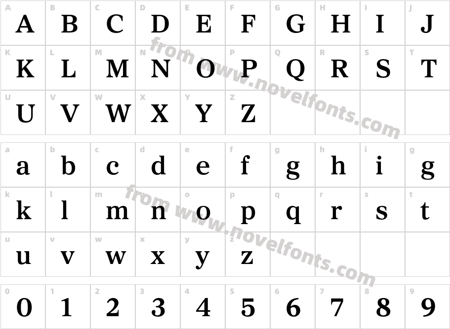 Proxima Sera SemiboldCharacter Map