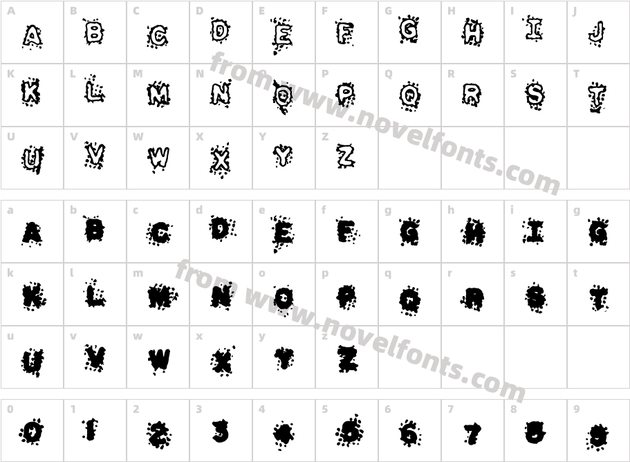 PulpatoneCharacter Map