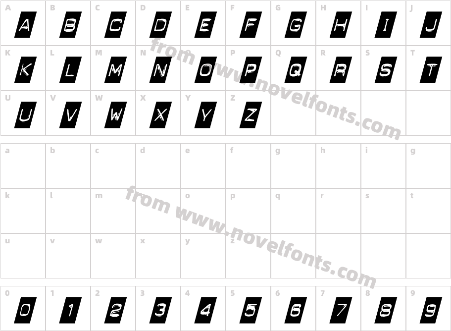 Punch Label Italic SwfteCharacter Map