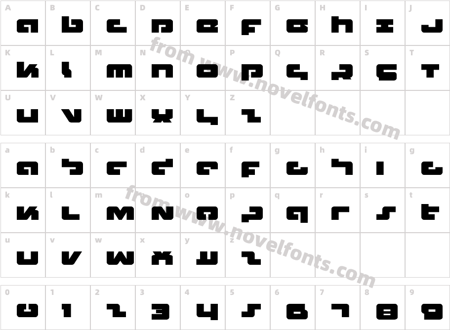 Boomstick ExpandedCharacter Map