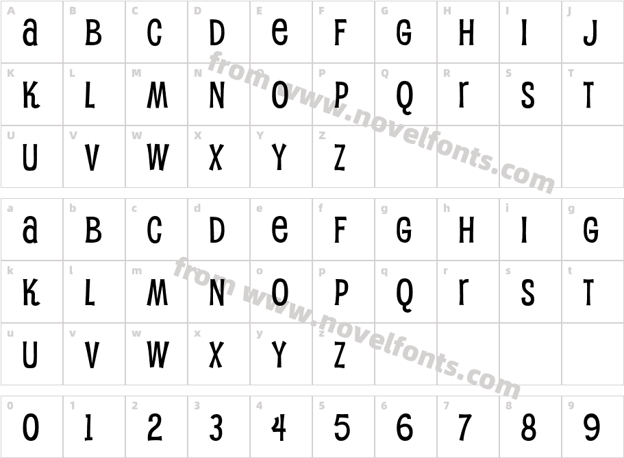 Pupcat Rg BoldCharacter Map