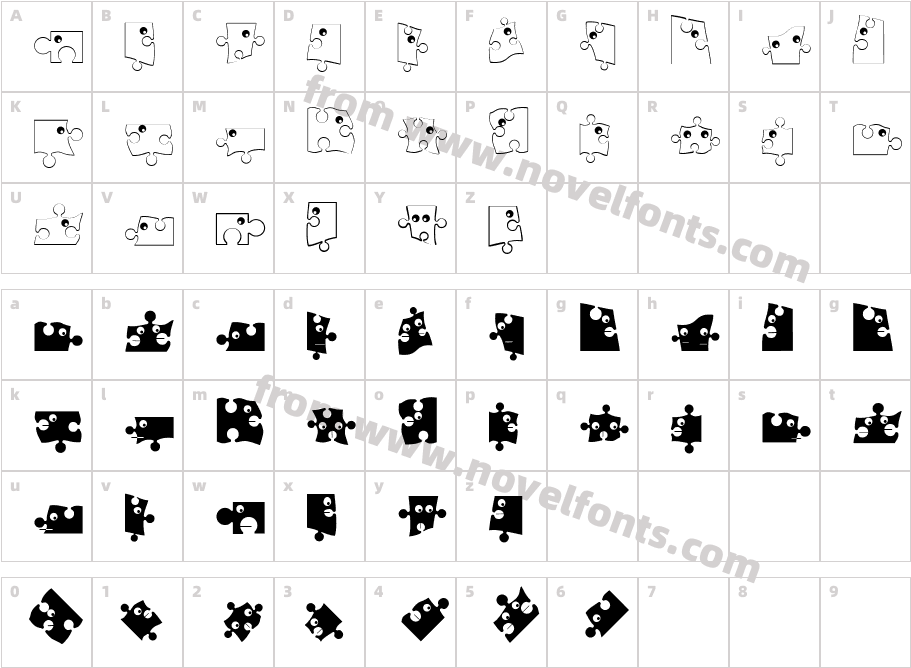 Puzzle PartsCharacter Map