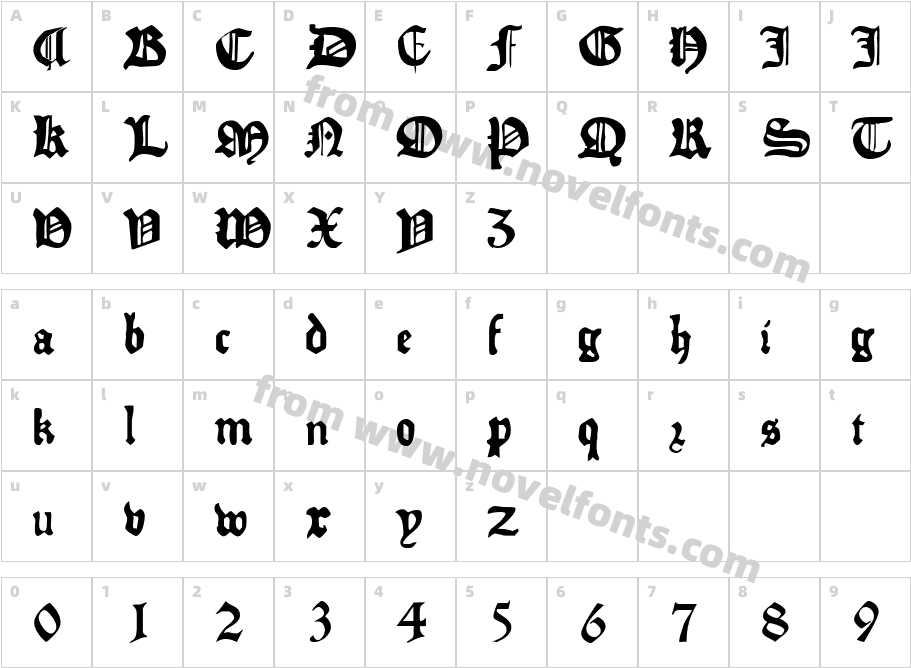 PyleCharacter Map