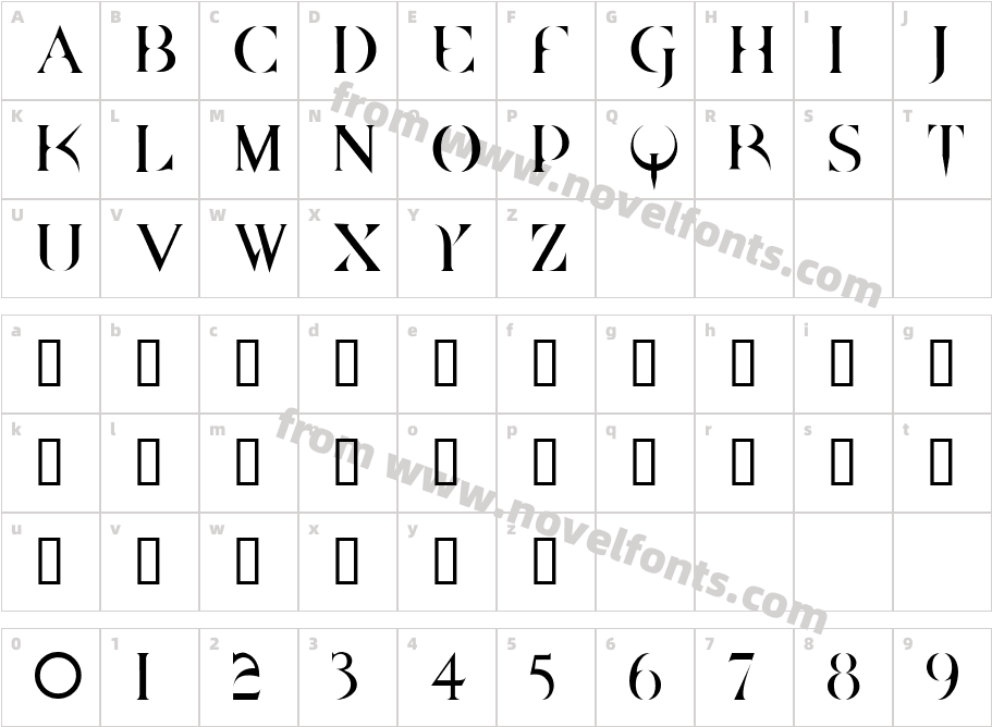 QUAKECharacter Map