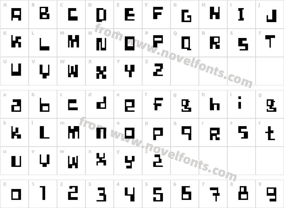 QuadradaCharacter Map