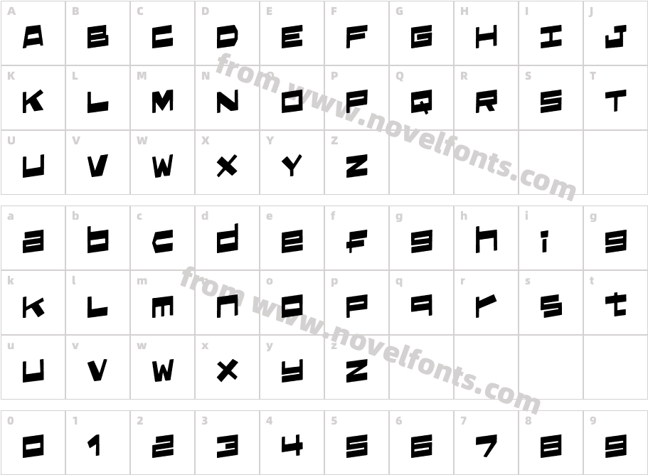 Quadric SlantCharacter Map