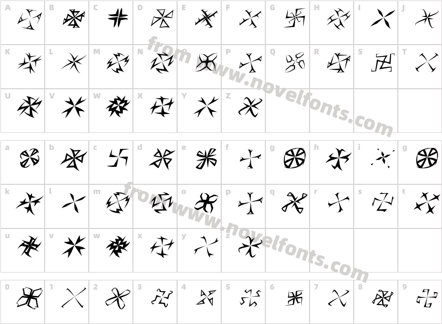 Quadrig Alphabet TwoCharacter Map