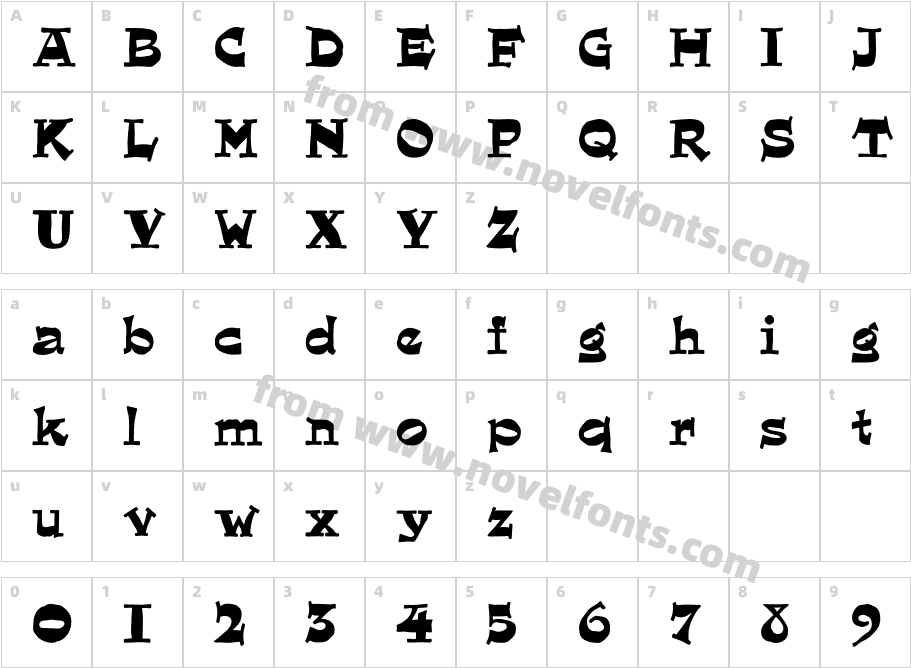 Quaint Roman CGCharacter Map