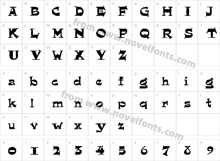 QuainteCharacter Map