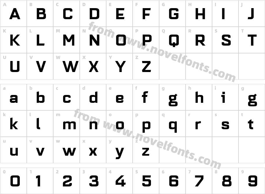 Quarca Ext BolCharacter Map