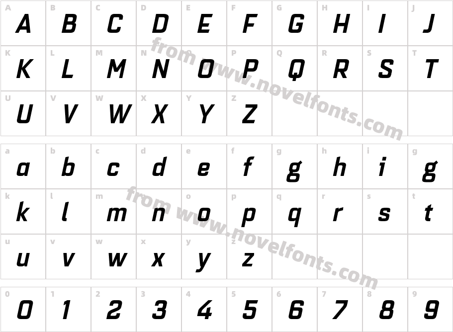 Quarca Nor Bol ItCharacter Map