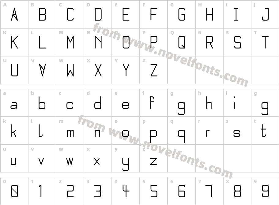 Quarter Sans BoldCharacter Map