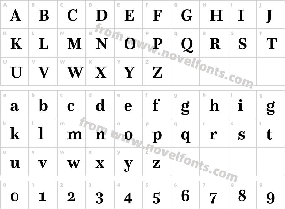 Questa BoldCharacter Map