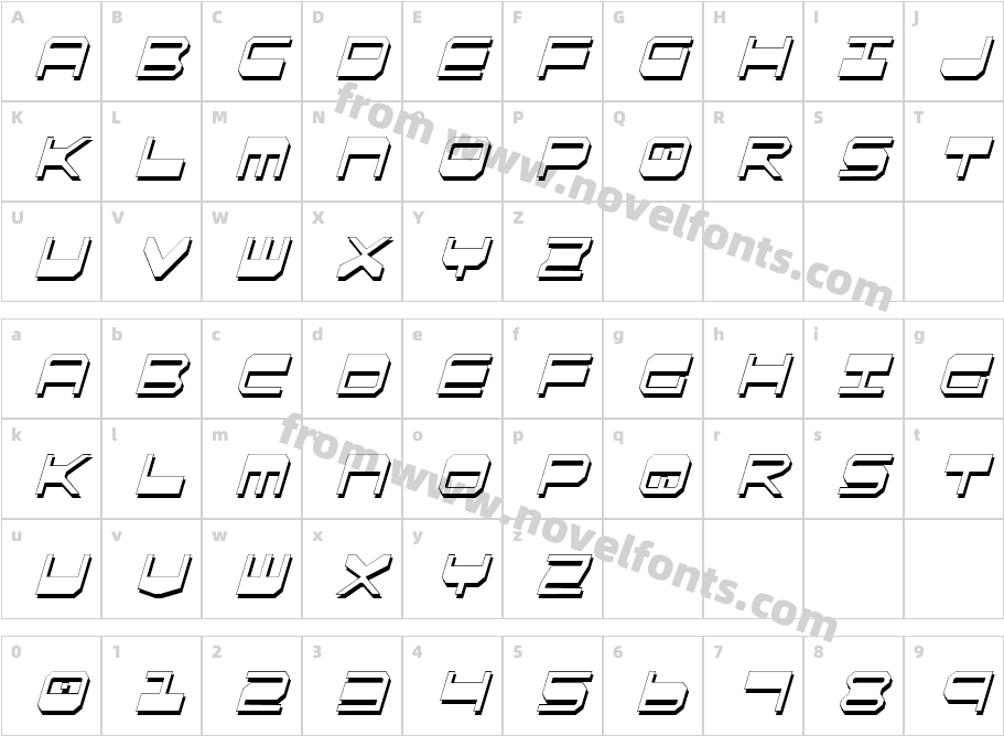 QuickGear Shadow ItalConCharacter Map