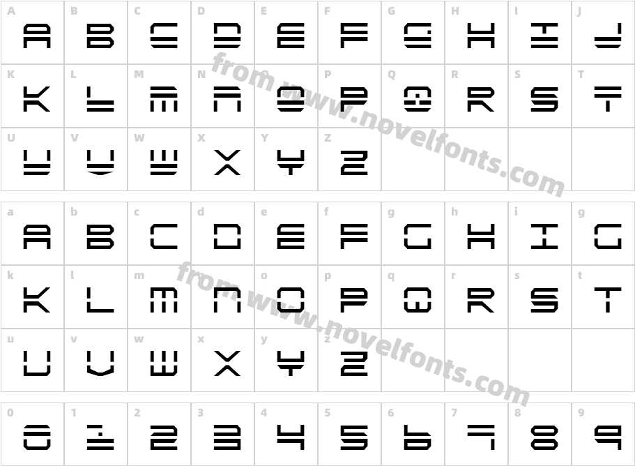 QuickStrike CondensedCharacter Map