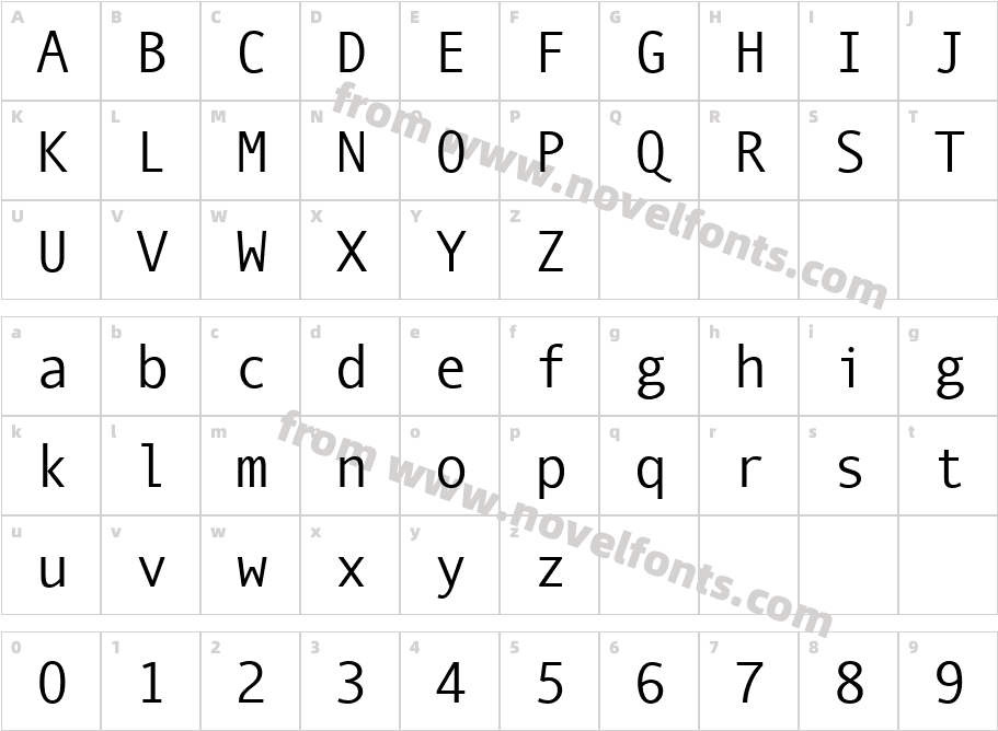 Quick Type MonoCharacter Map