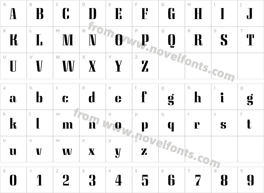 Quirinus CG BoldCharacter Map