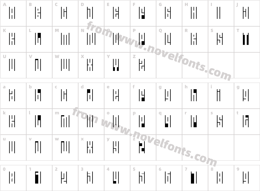 RALE03Character Map