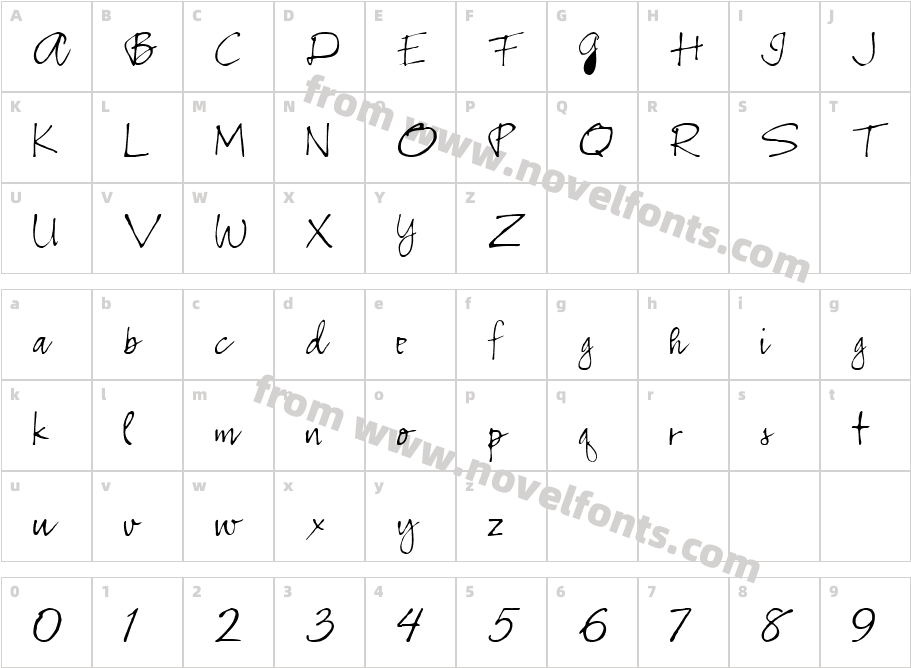 REMSTA RegularCharacter Map