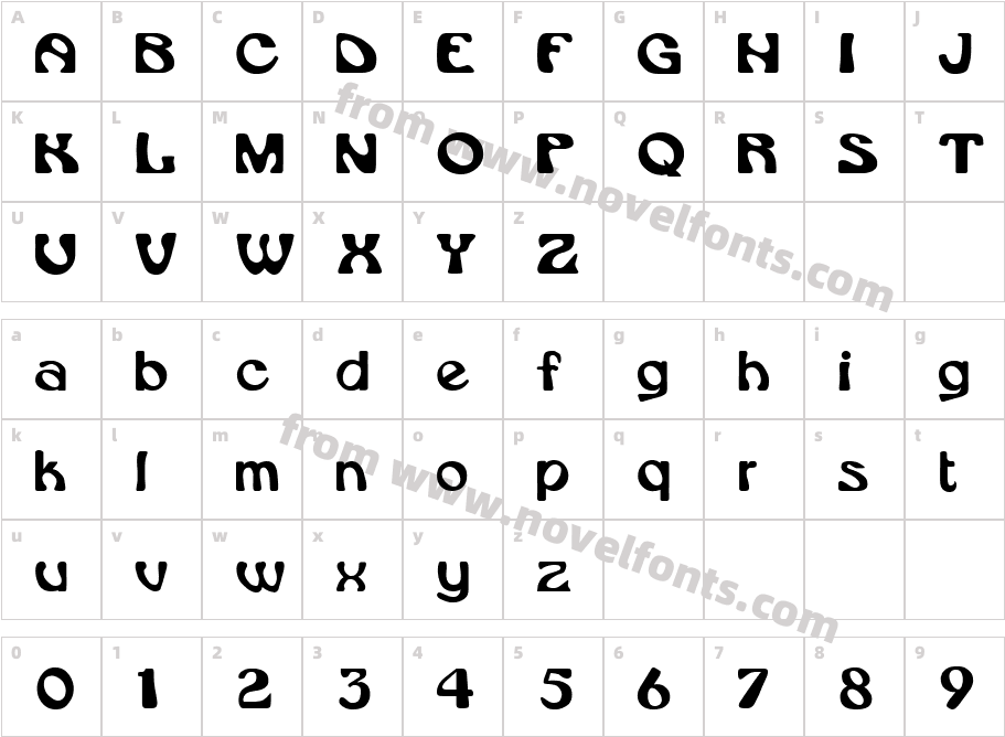 RONNIE RegularCharacter Map