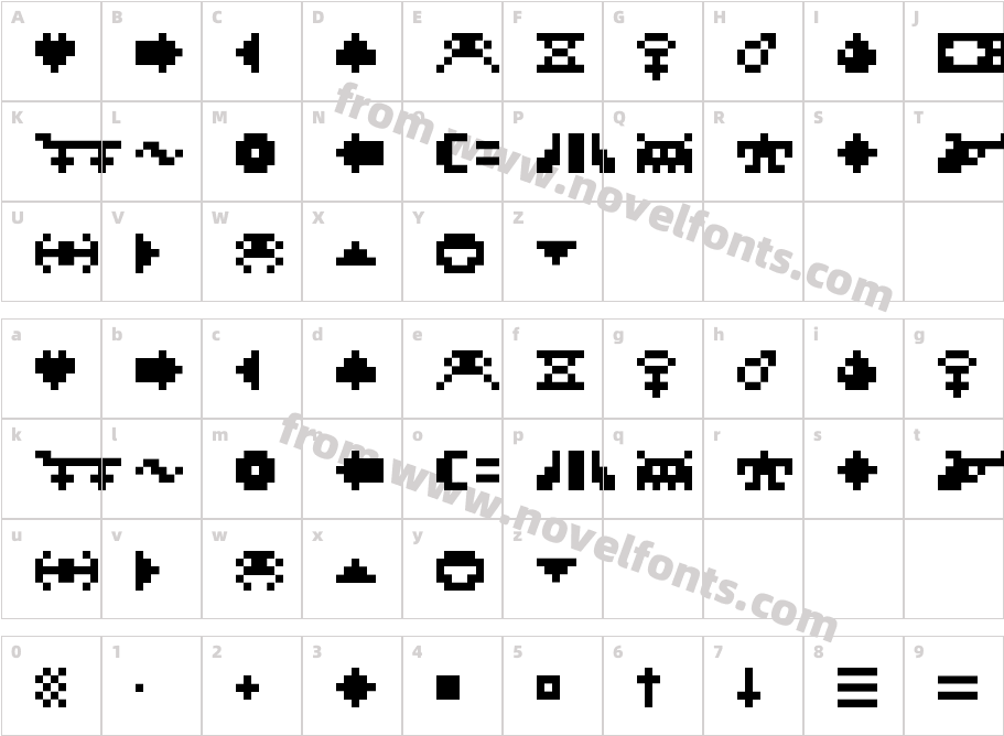 ROTORcap SymbolsCharacter Map