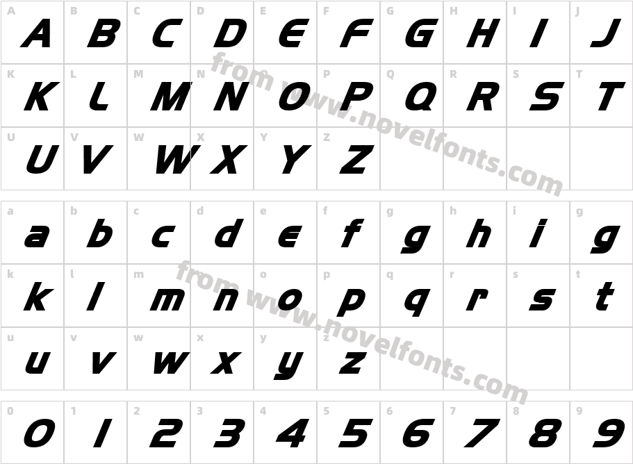 667-CAI978Character Map