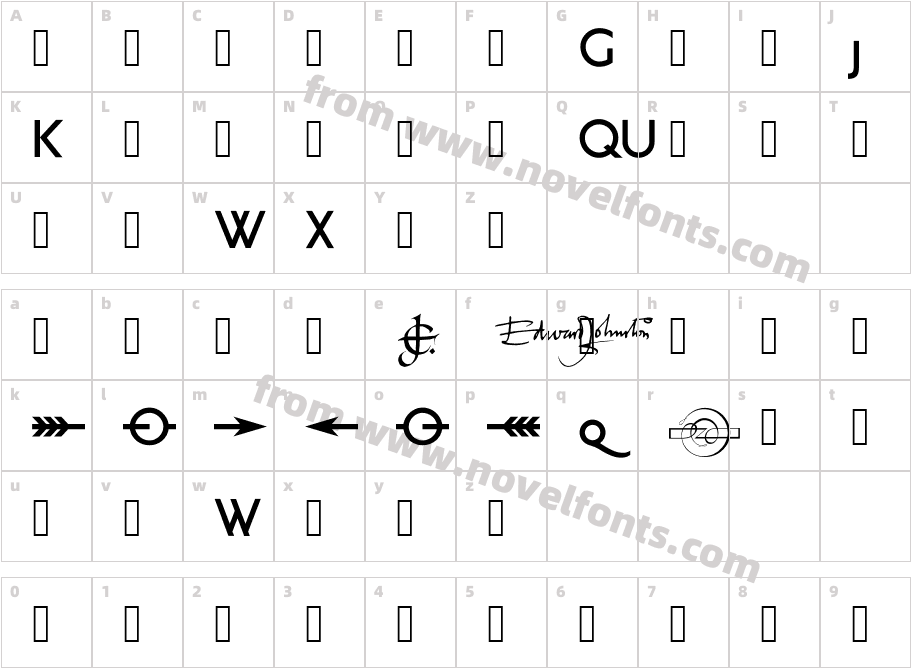 Railway AlternateCharacter Map