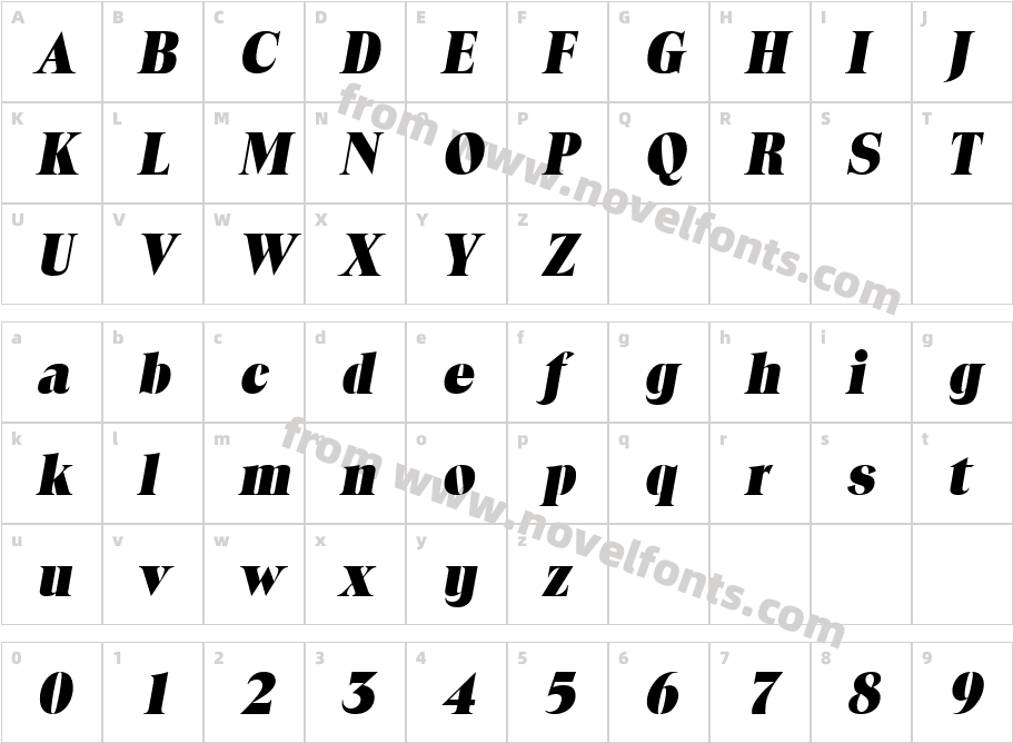 Ralph Becker Heavy ItalicCharacter Map