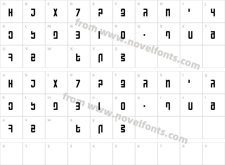 Ranmorian Standard betaCharacter Map