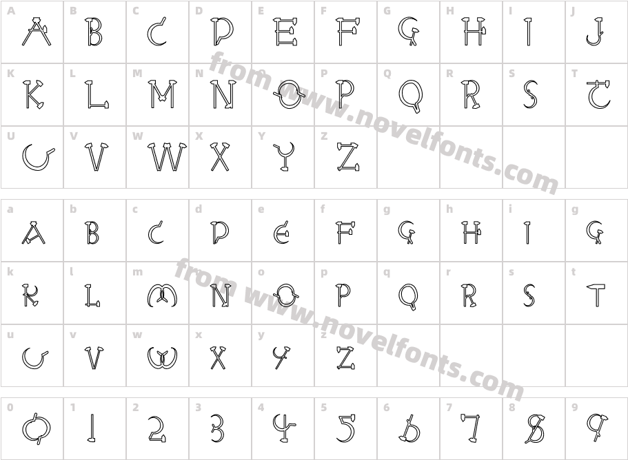 Red Letter HollowCharacter Map