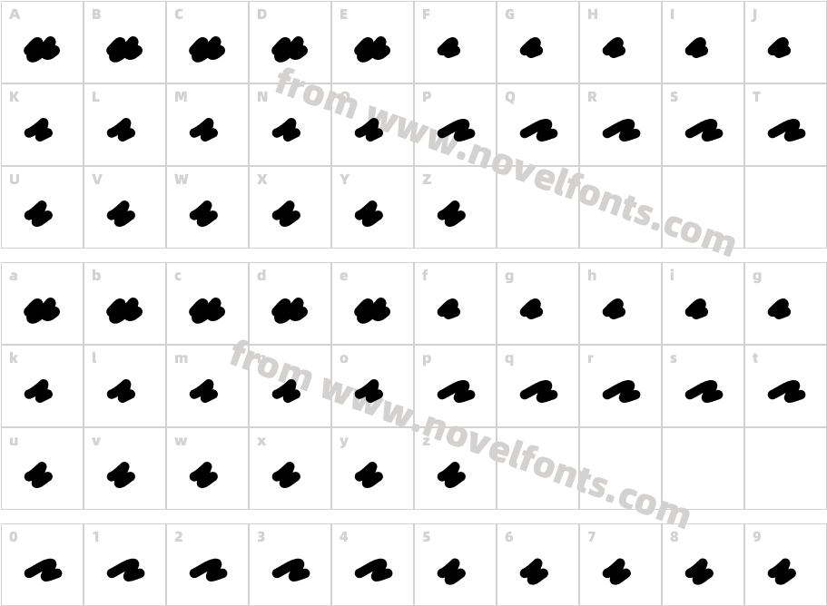 Redacted Script BoldCharacter Map