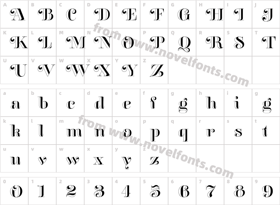 Reina Engraved StandardCharacter Map