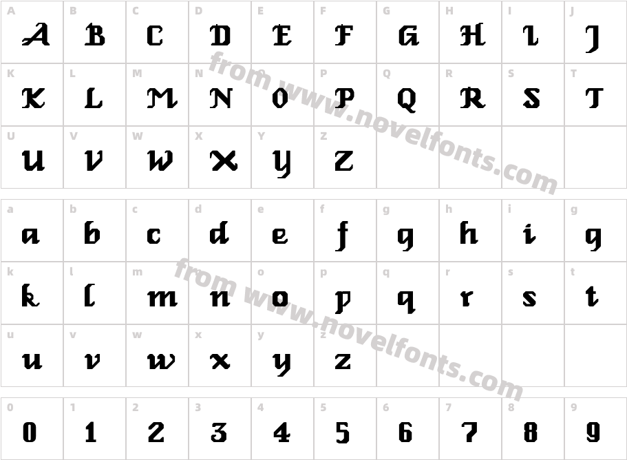 Relbe-RomanCharacter Map