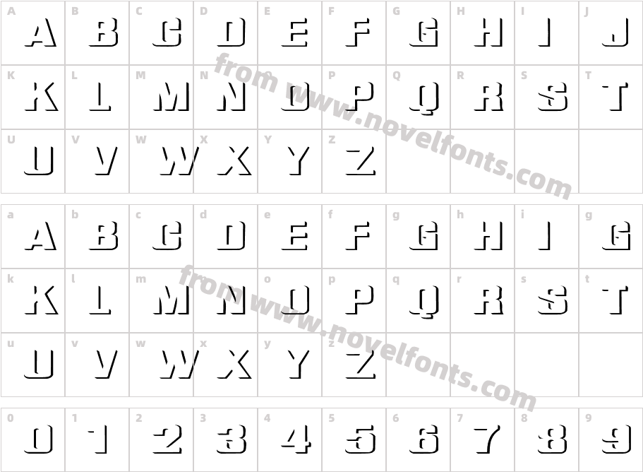 Relief Grotesk ExtendedCharacter Map