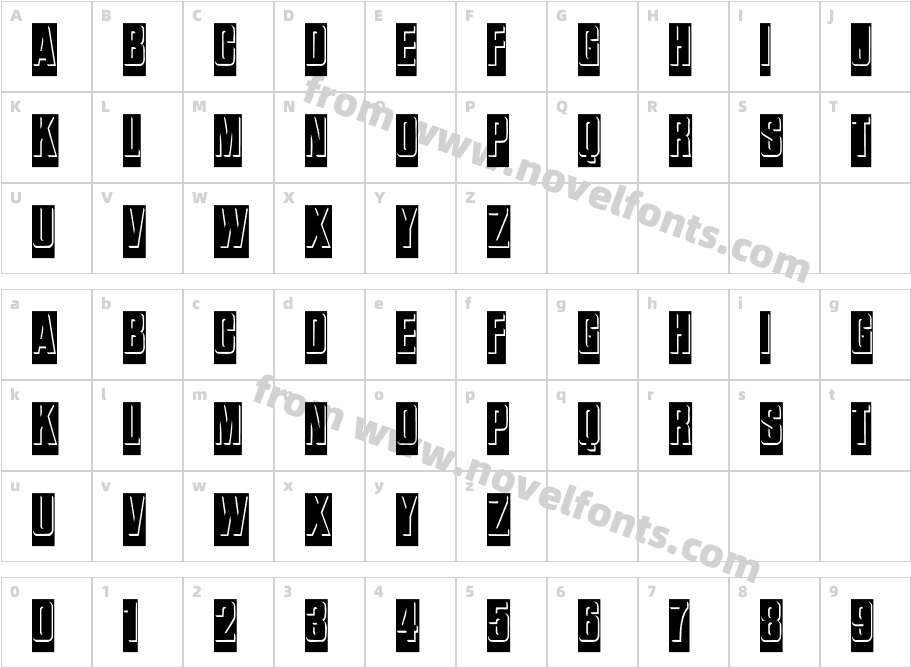 Relief In Reverse CnCharacter Map