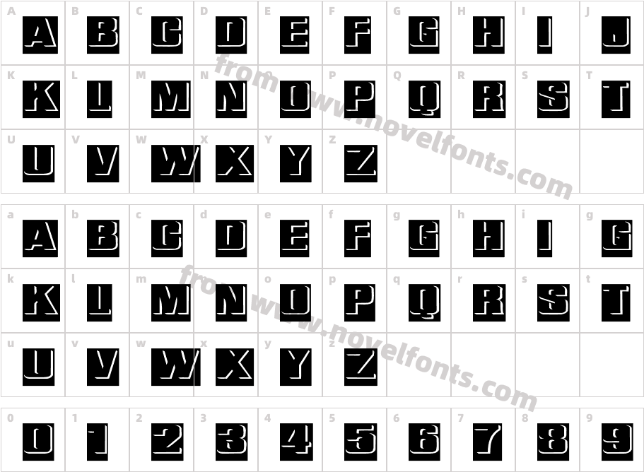 Relief In Reverse ExCharacter Map