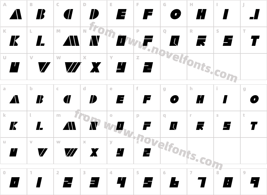 RialtoSCapsSSK BoldItalicCharacter Map