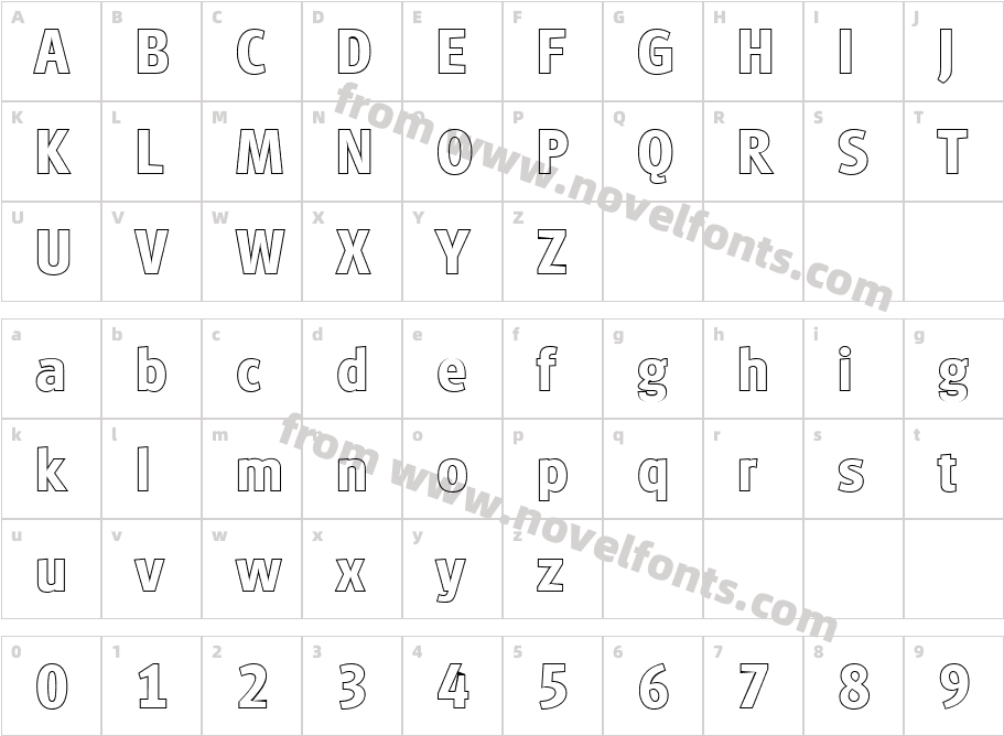 Richard Becker Outline BoldCharacter Map