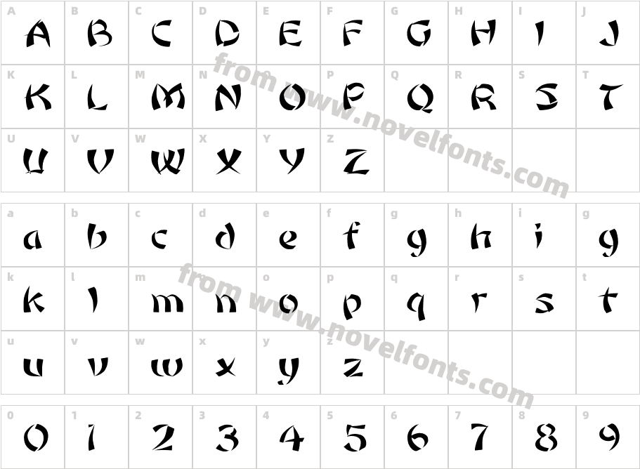 Rickshaw WdCharacter Map