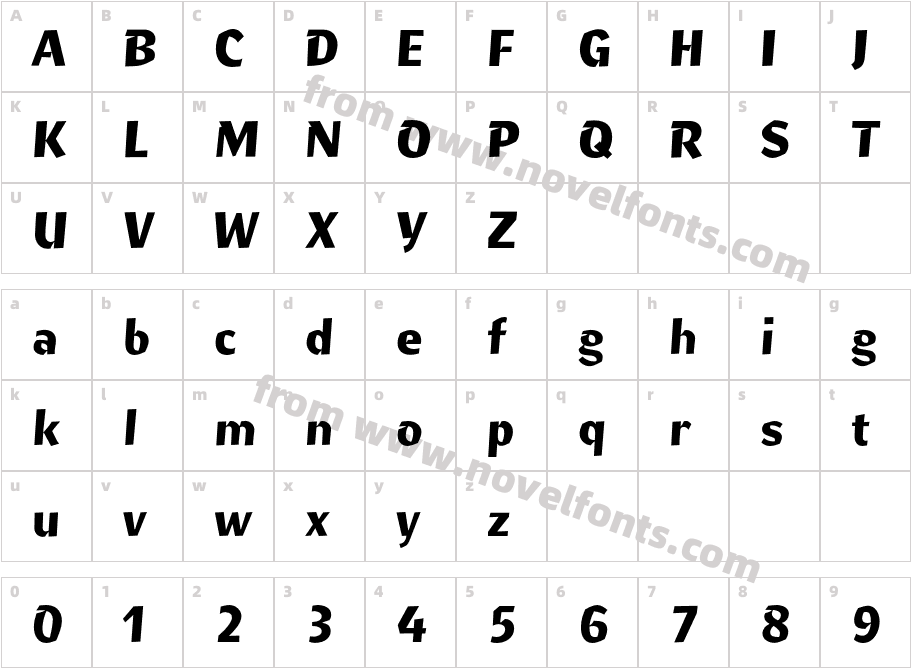 Ritmo CG BoldCharacter Map