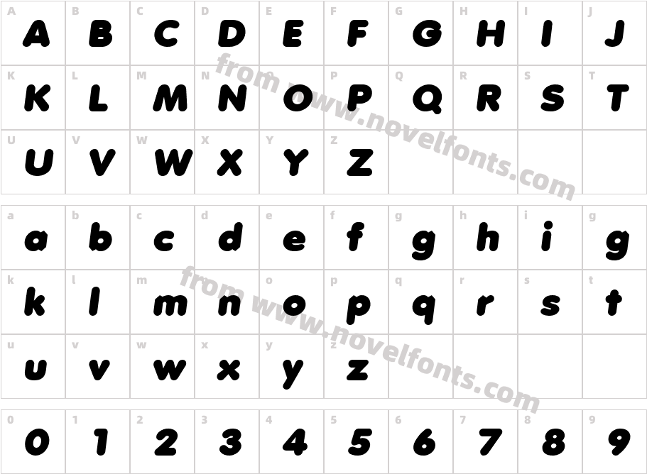 Roland Becker Black ItalicCharacter Map