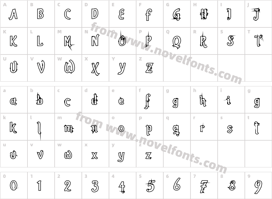 Romance Fatal Sans HollowCharacter Map