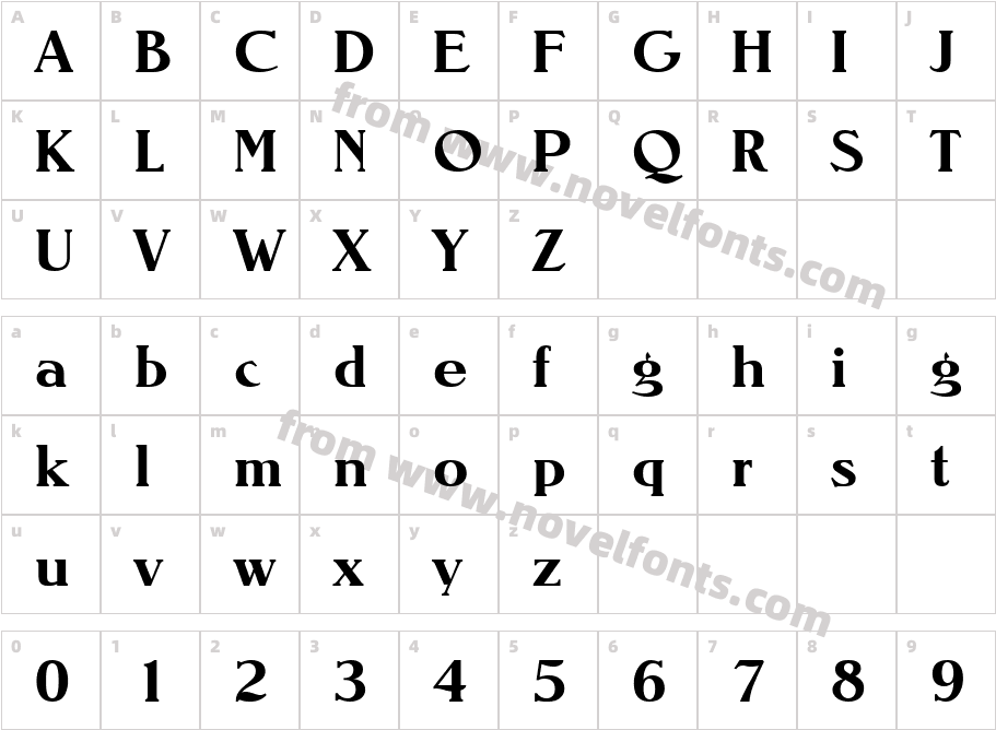 Ronald Becker BoldCharacter Map