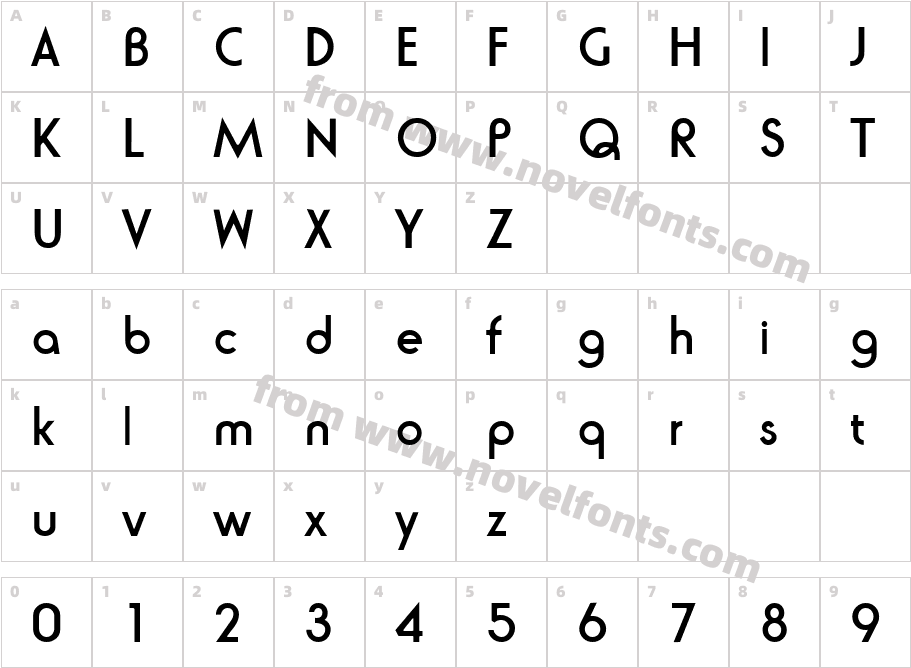 Ronda BoldCharacter Map