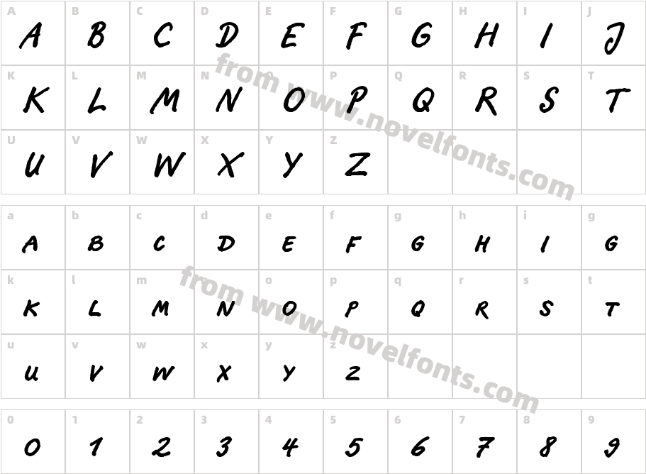 Ropsen Script BoldSCCharacter Map