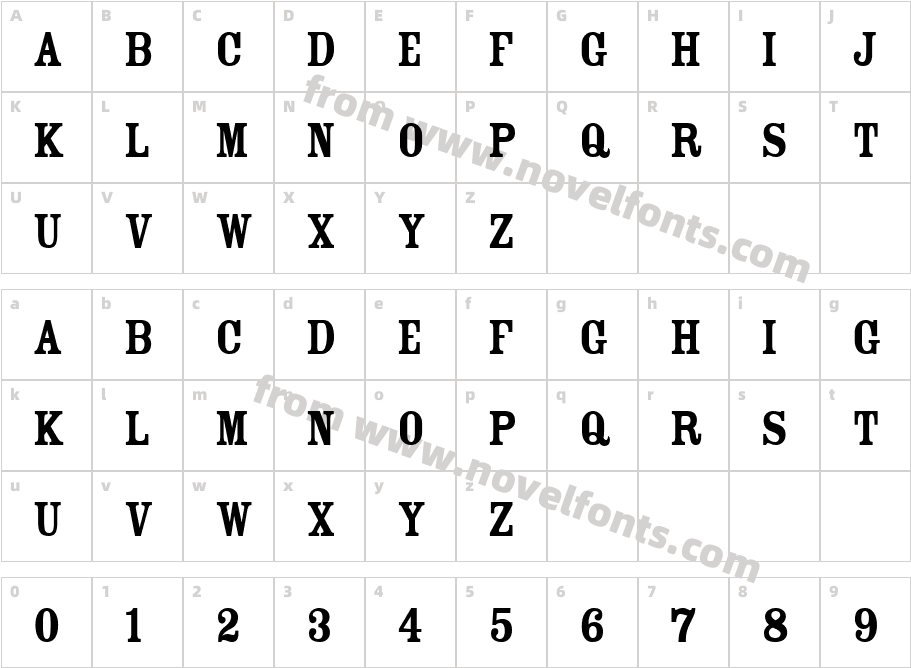 Rosewood FillCharacter Map