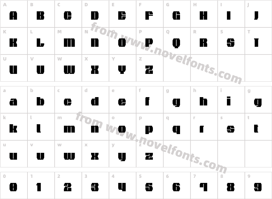 Ross RegularCharacter Map