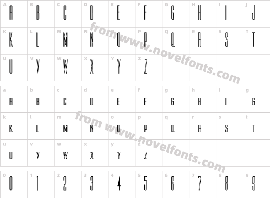 Rothman HollowCharacter Map